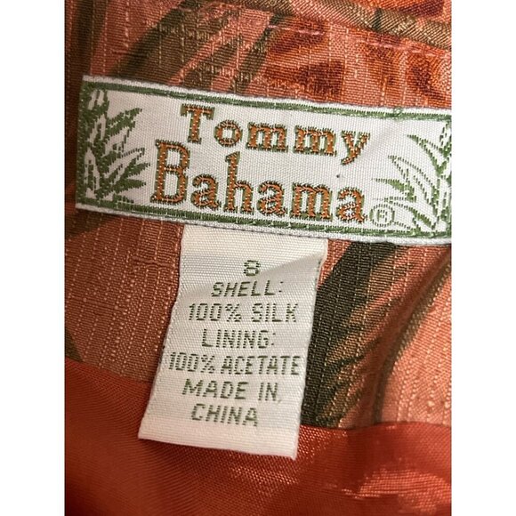 Tommy Bahama Women's Silk Tropical Floral Brown Short Skirt Cruise Beach Size 8 - Picture 6 of 8